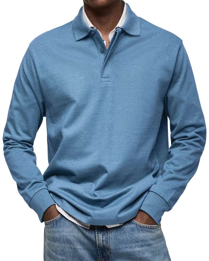 Heren Polo Lange Mouw Klassiek Comfort