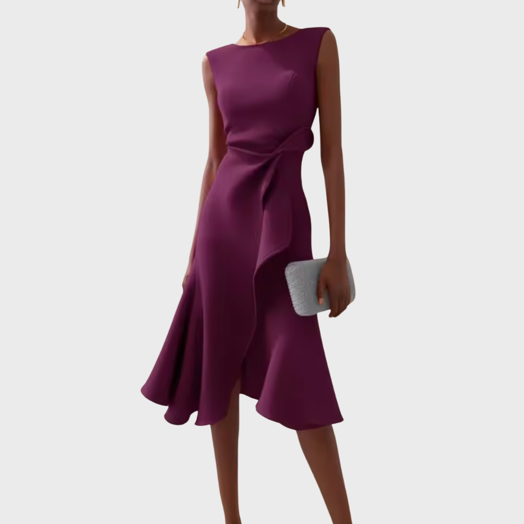 Sheila | Elegante Asymmetrische Midi Jurk