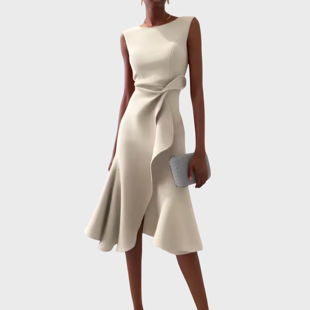 Sheila | Elegante Asymmetrische Midi Jurk