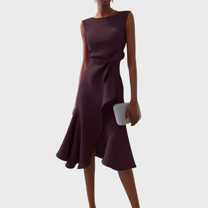 Sheila | Elegante Asymmetrische Midi Jurk