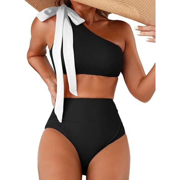 Marit | Hoge Taille One Shoulder Bikini