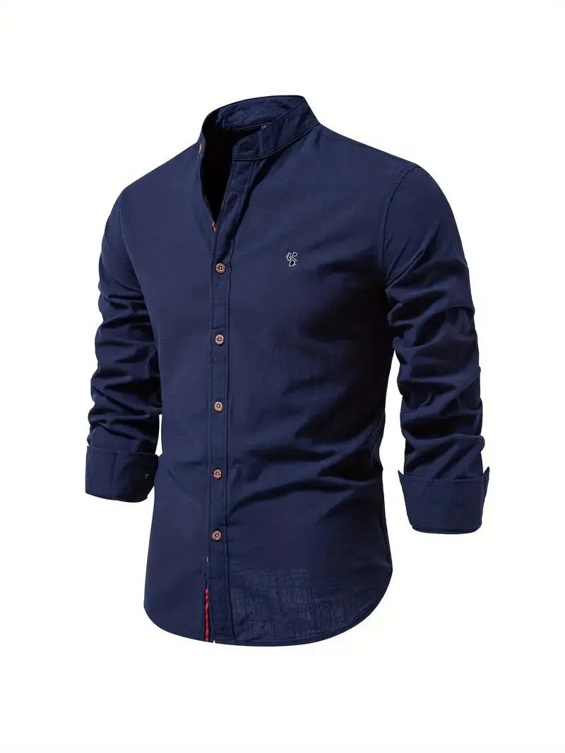 Heren Overhemd Slim Fit Knopen Casual Elegant