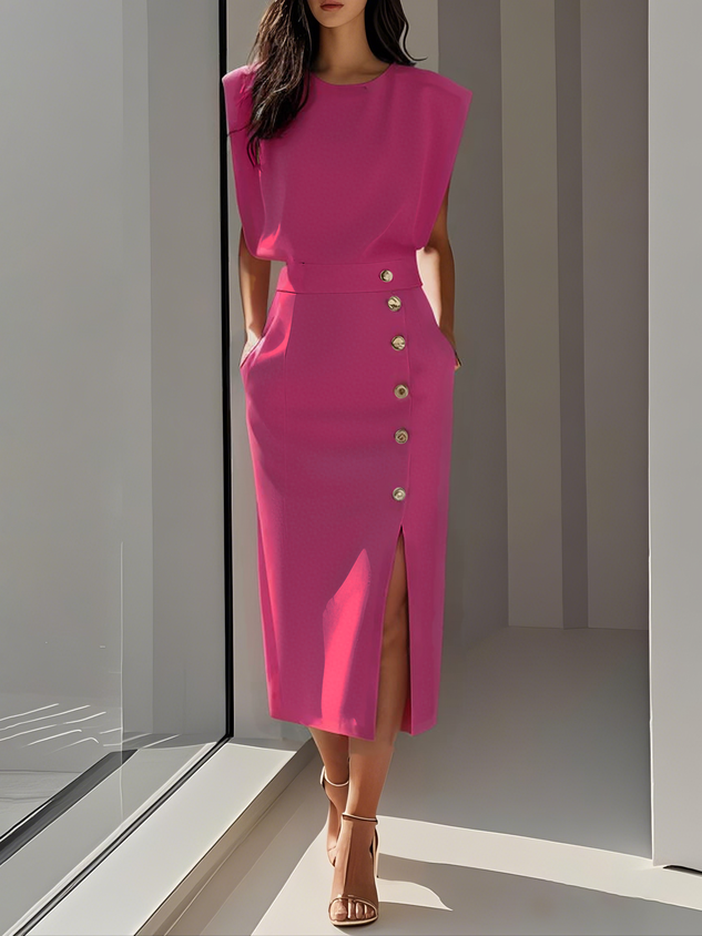Aspen | Moeiteloze Charme Midi Jurk