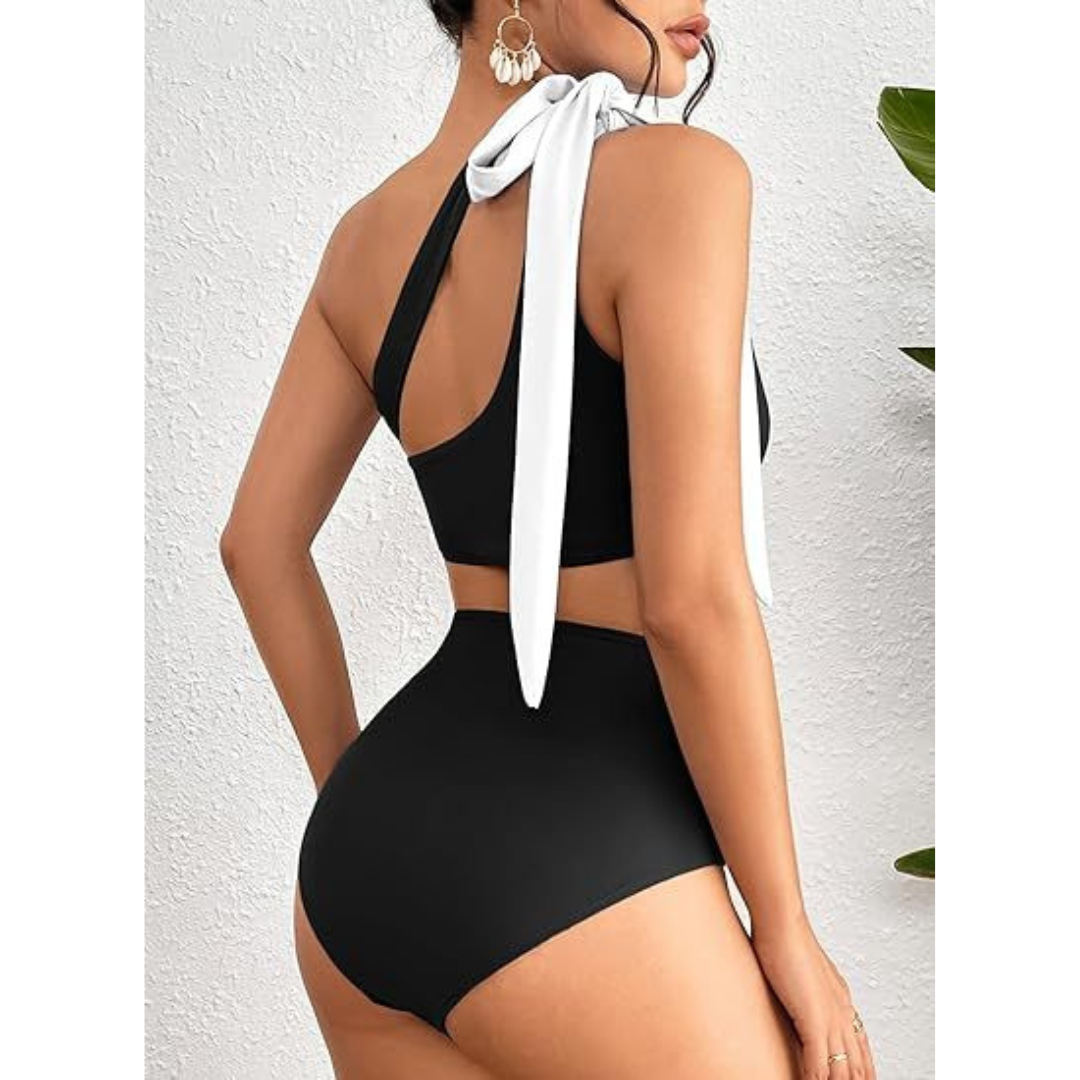 Marit | Hoge Taille One Shoulder Bikini