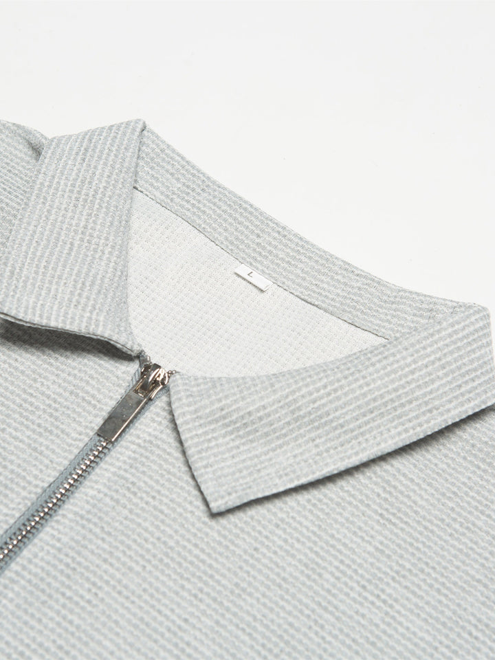Heren Polo Rits Korte Mouw Modern Comfort