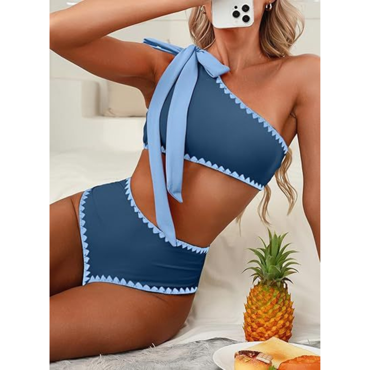Marit | Hoge Taille One Shoulder Bikini
