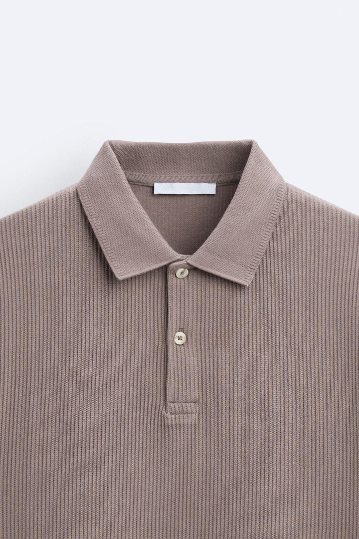 Korte Mouwen Polo in Crèmewit – Minimalistisch en Comfortabel