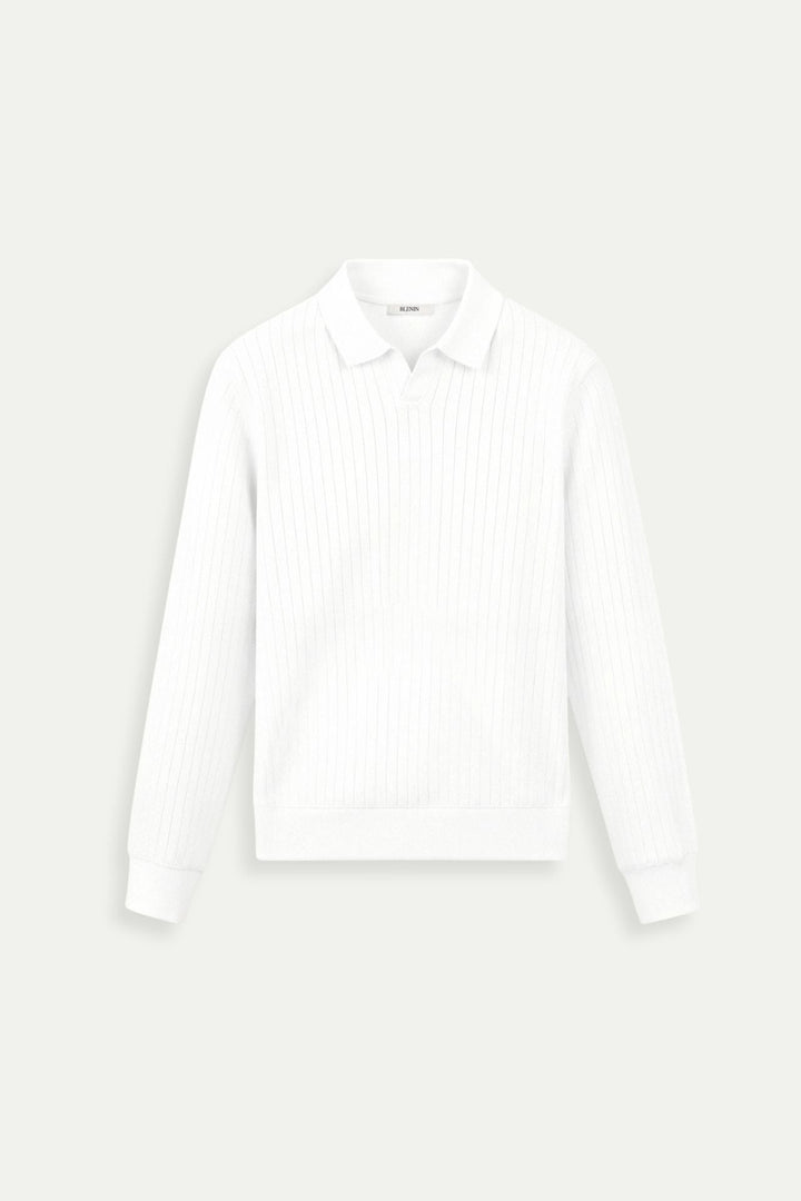 Minimalistisch Gebreid Poloshirt | Elegantie & Comfort in Perfectie
