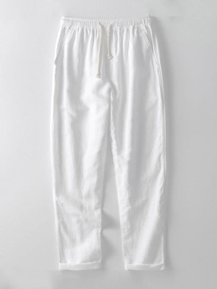 Zomerse Linnen Set met Gestreept Overhemd en Broek