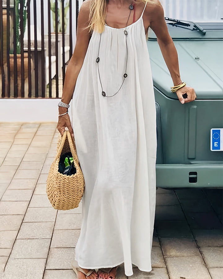Maxi Jurk Solid Open Rug