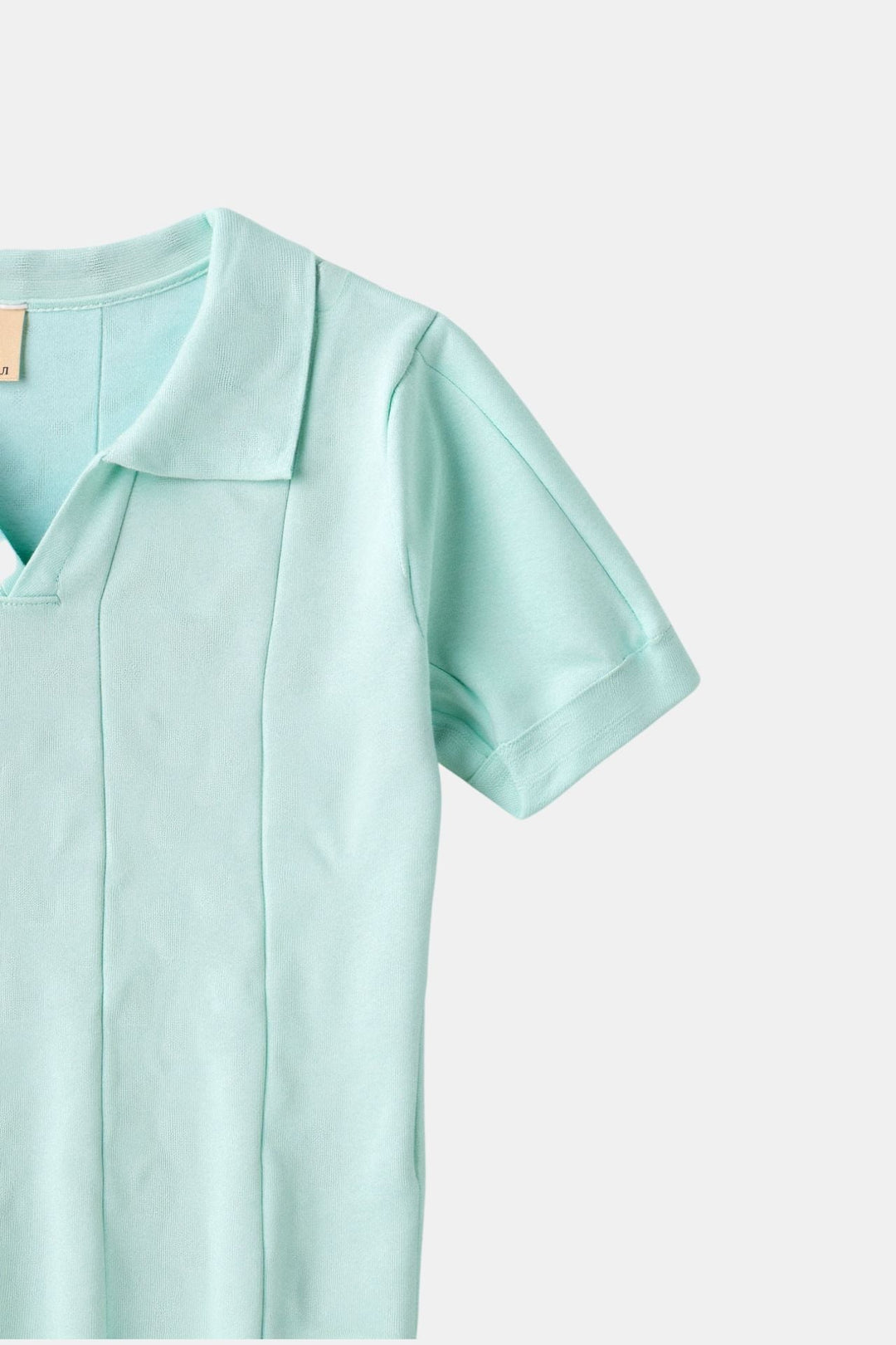 Retro-Strik-Polo in Mintgroen