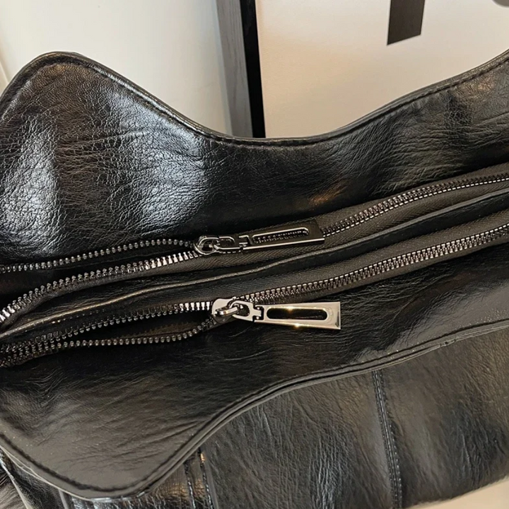 Uma | Leren tas met ritsen