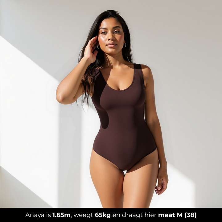 Vengee - Corrigerend Shapewear String Bodysuit met dikke bandjes
