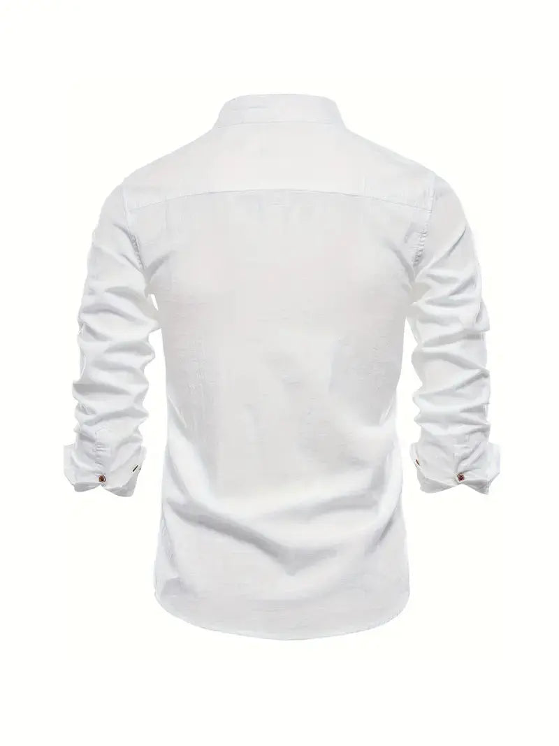 Heren Overhemd Slim Fit Knopen Casual Elegant