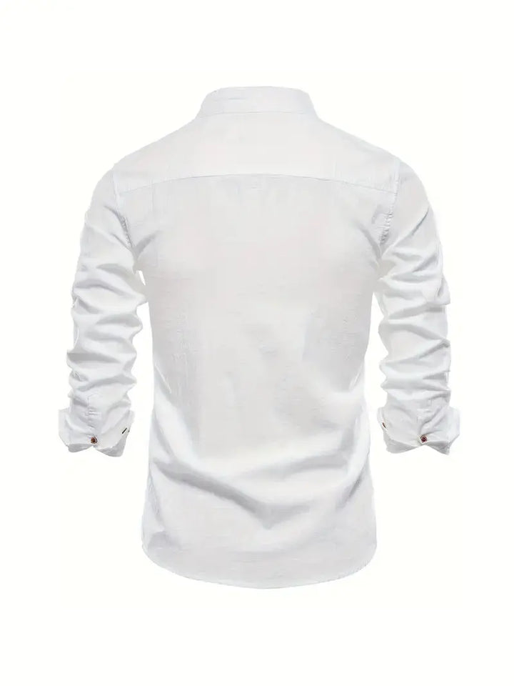Heren Overhemd Slim Fit Knopen Casual Elegant