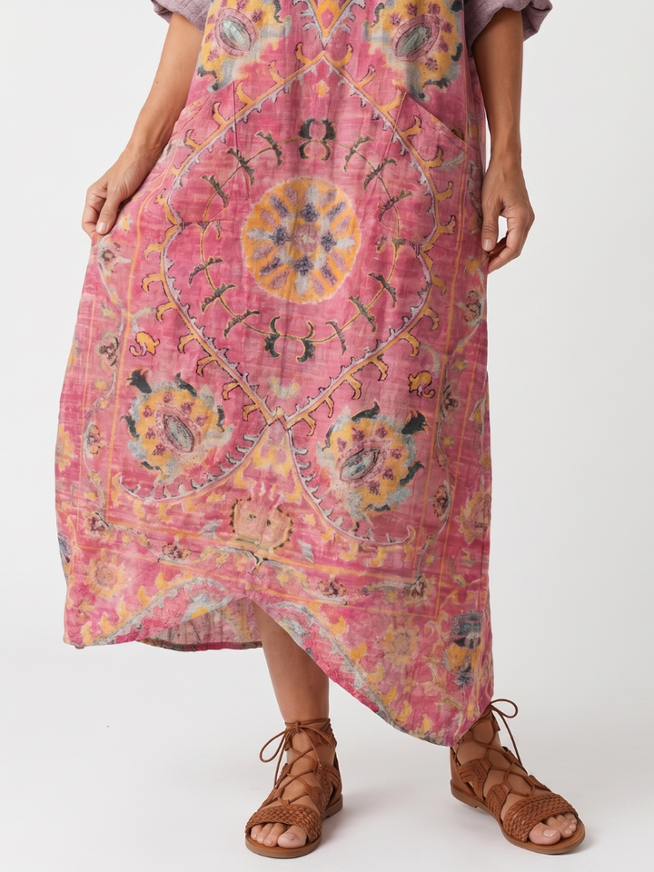 Tilda | Abstracte Print Relaxed Pocket Midi Dress