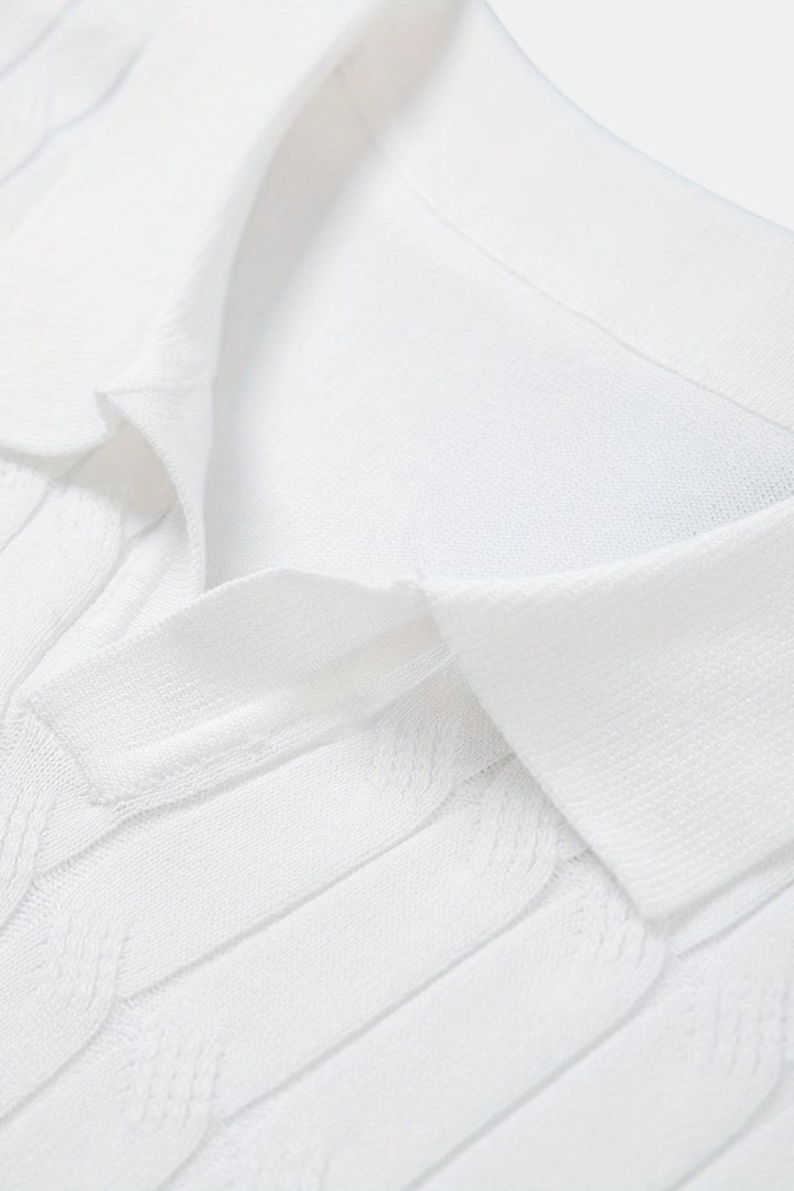 Heren-Polohemd in Wit – Klassiek en Elegant