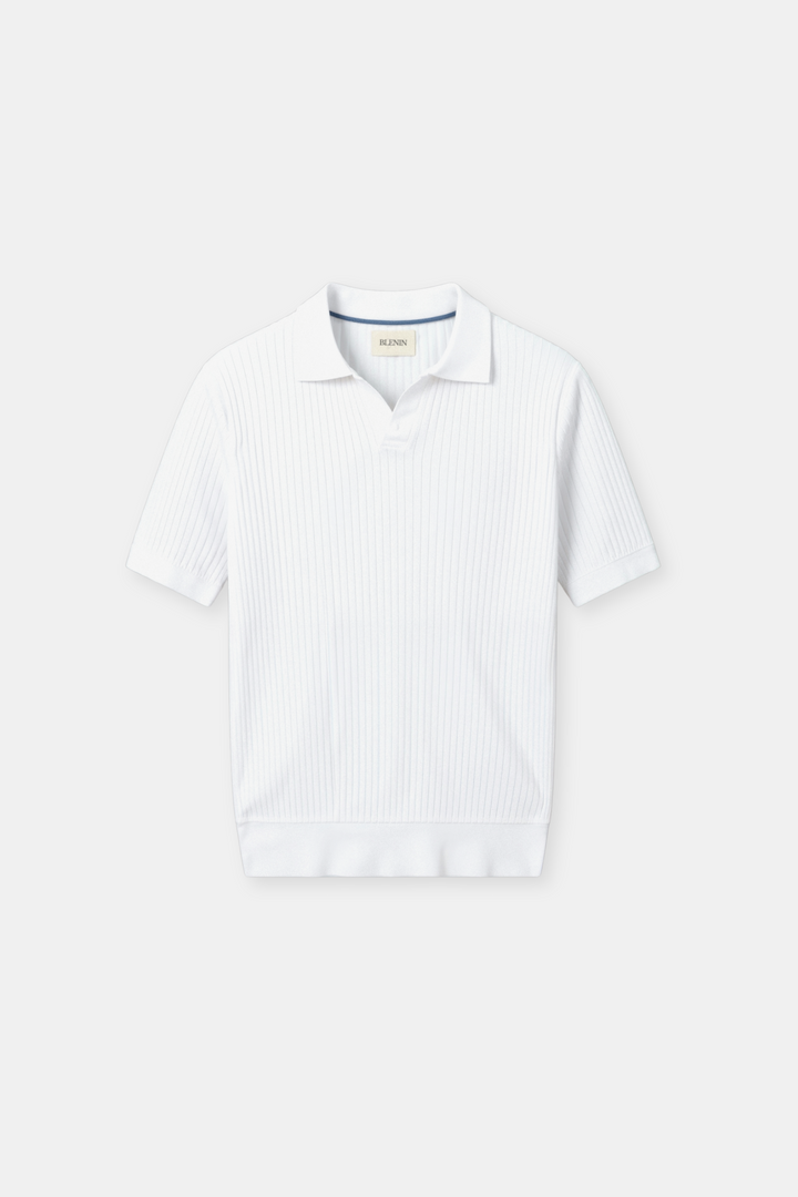 Geribd Heren Poloshirt met Korte Mouwen – Elegant & Tijdloos