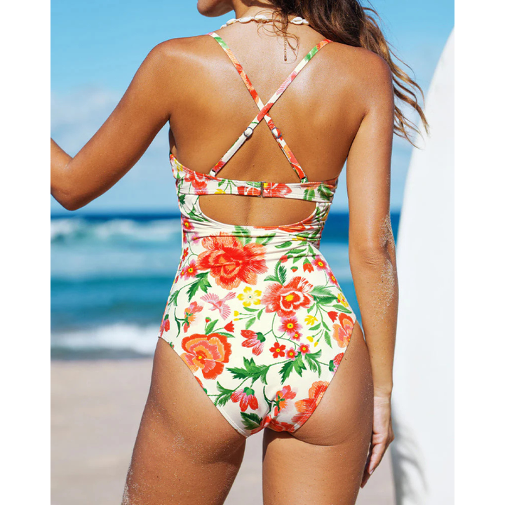 Britt | Boho Badpak met Diepe V-hals