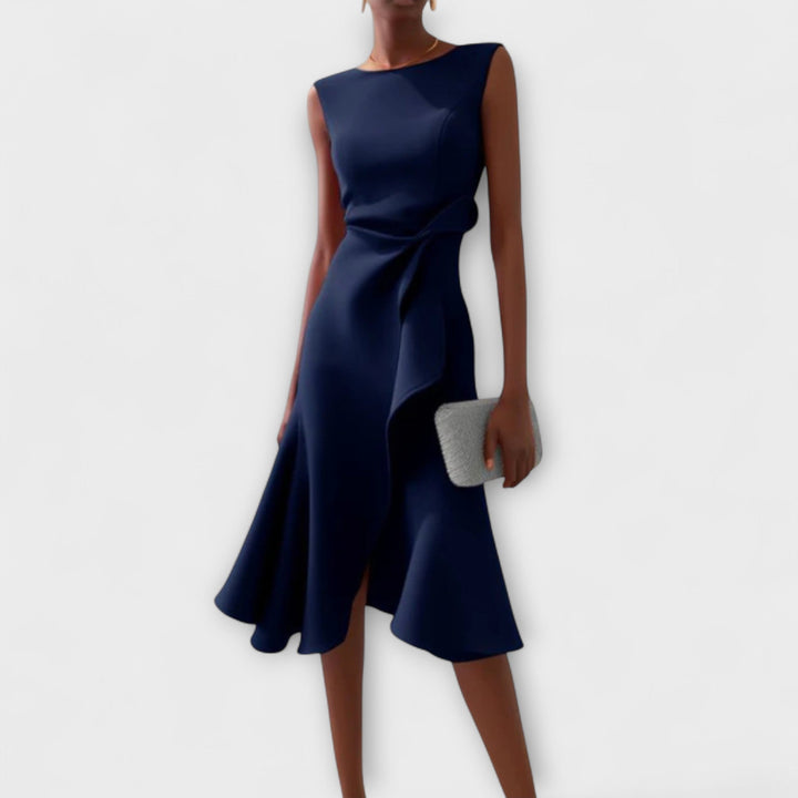 Sheila | Elegante Asymmetrische Midi Jurk