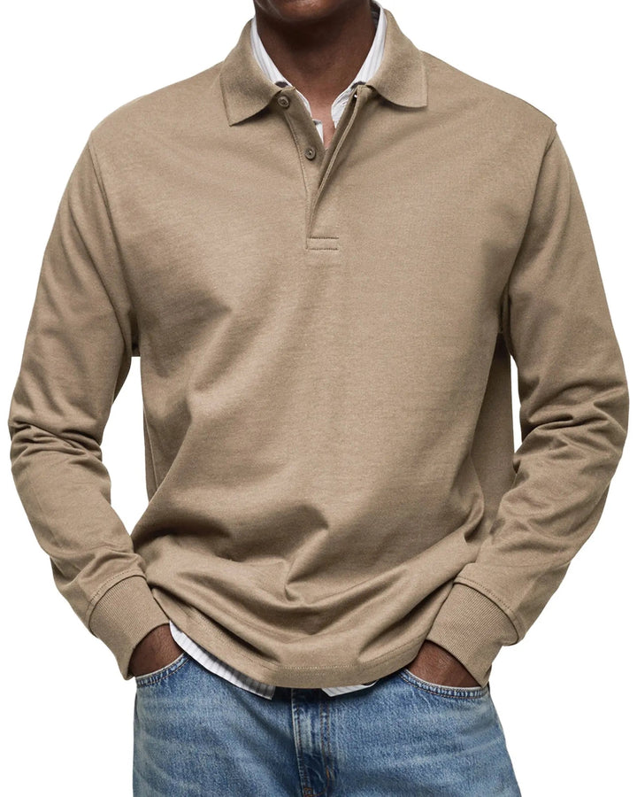 Heren Polo Lange Mouw Klassiek Comfort