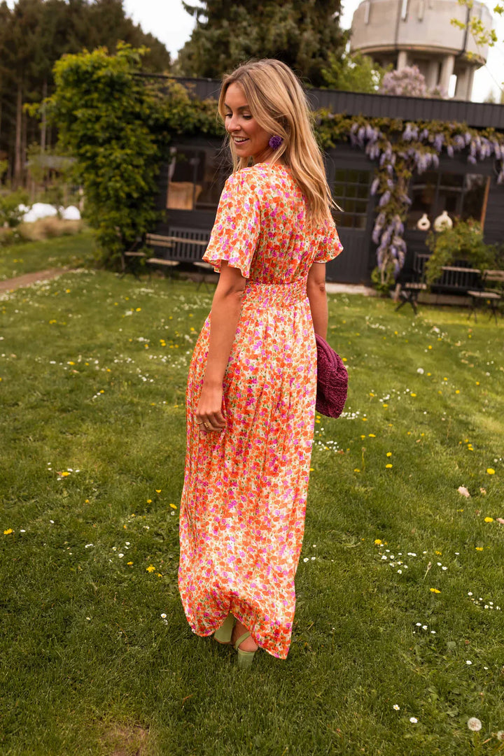 Maxi Bruiloftsgastjurk Pink & Rosa