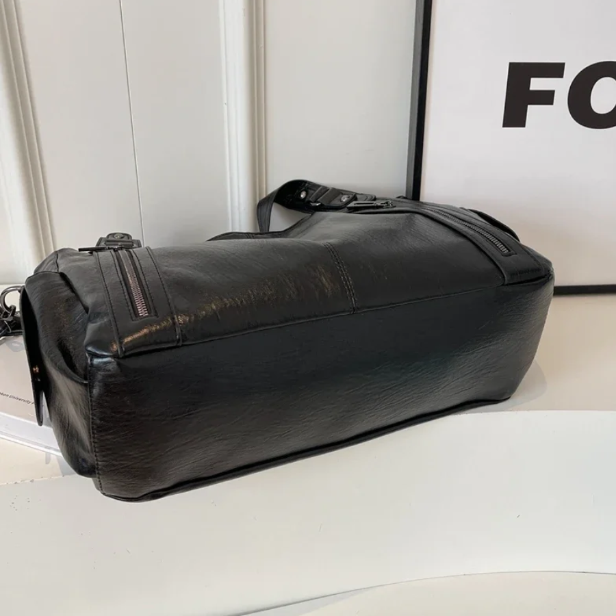 Uma | Leren tas met ritsen
