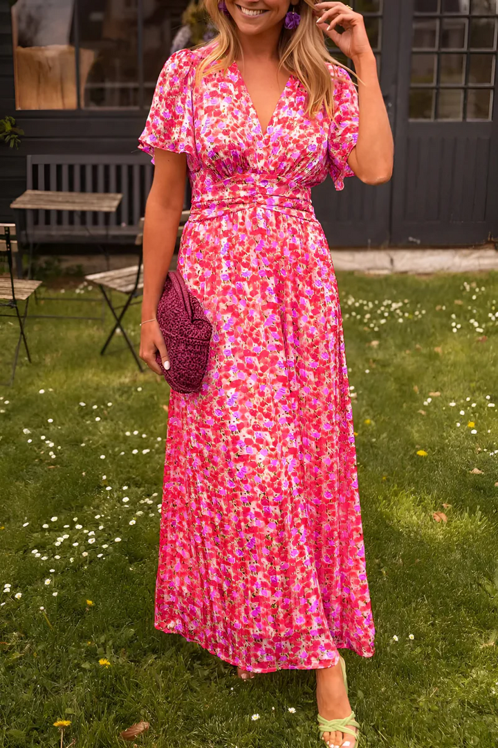 Maxi Bruiloftsgastjurk Pink & Rosa