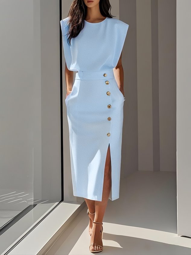 Aspen | Moeiteloze Charme Midi Jurk