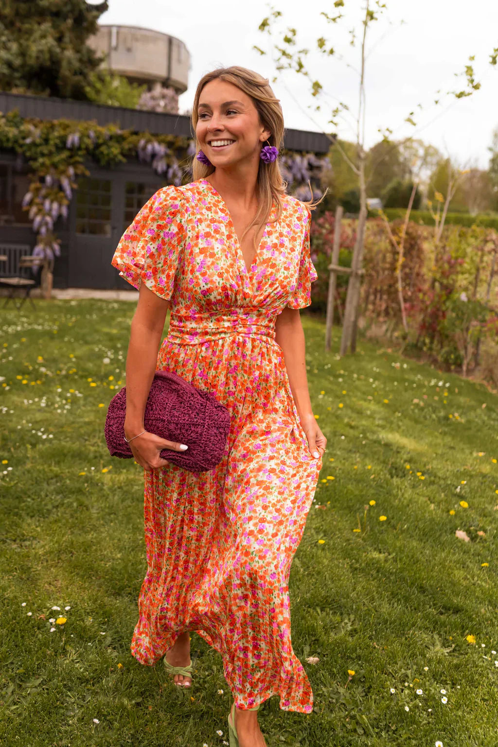 Maxi Bruiloftsgastjurk Pink & Rosa