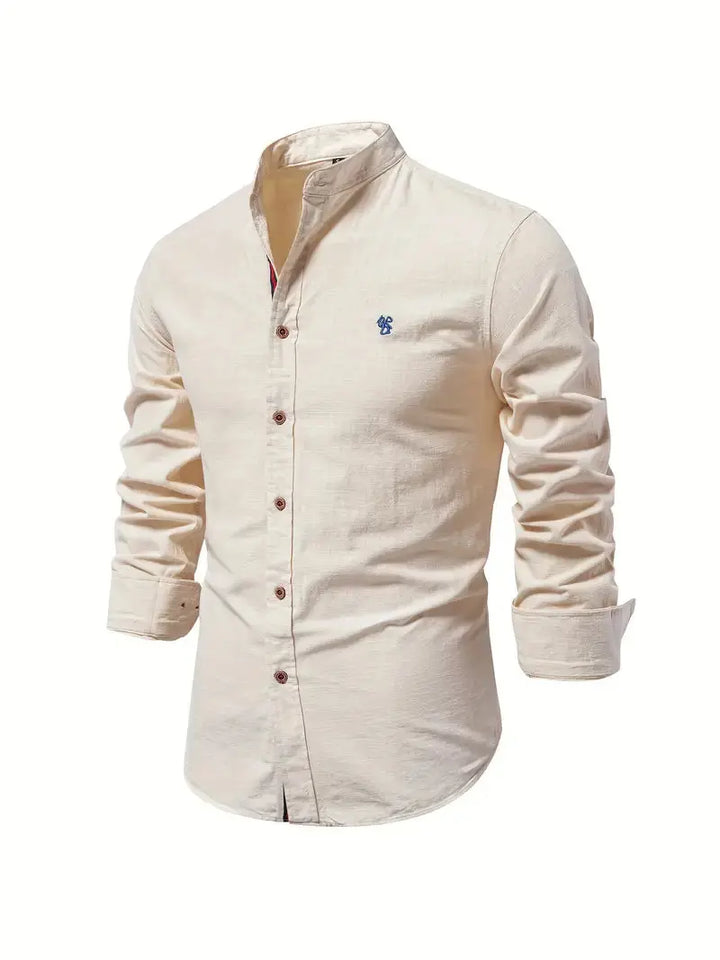 Heren Overhemd Slim Fit Knopen Elegant Casual