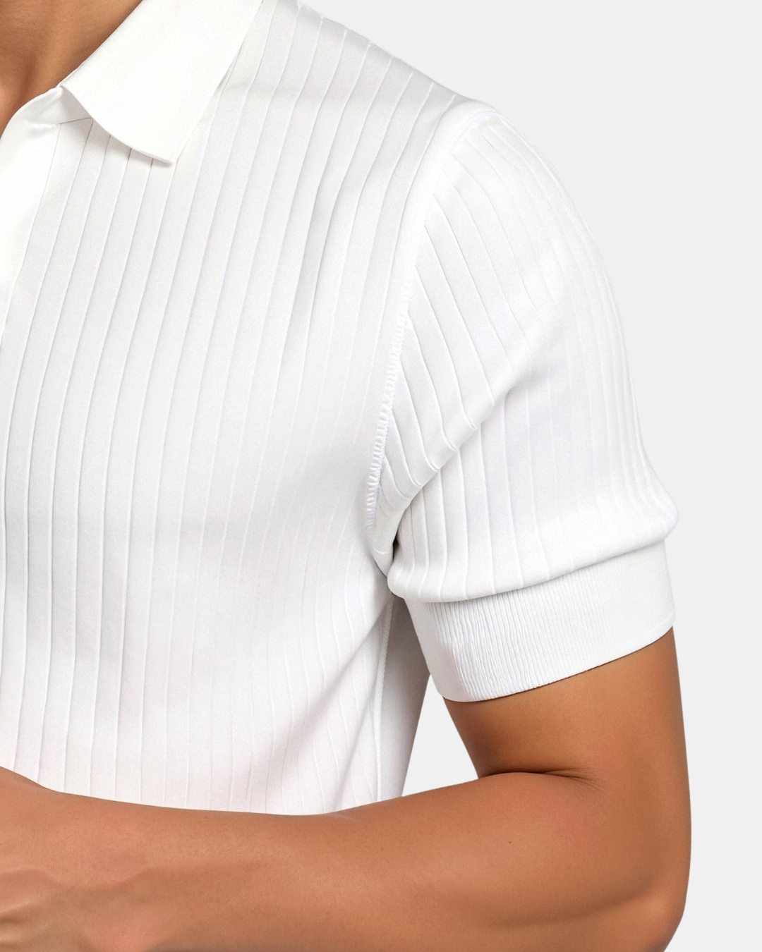 Heren Polo Wit Korte Mouw Minimalistisch Elegant