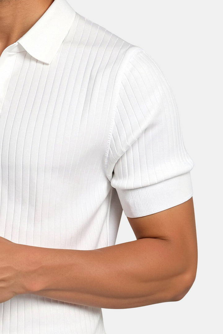 Geribd Heren Poloshirt met Korte Mouwen – Elegant & Tijdloos