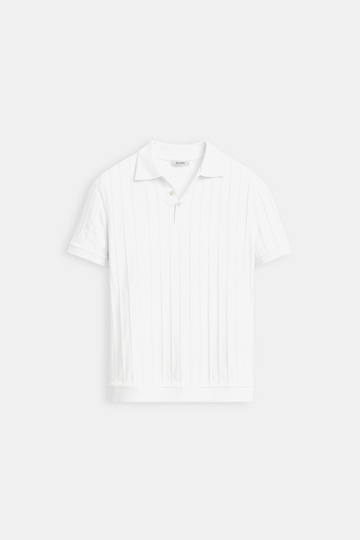 Elegante heren polo in het wit – Minimalistisch en tijdloos