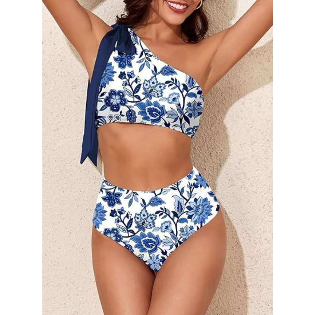 Marit | Hoge Taille One Shoulder Bikini