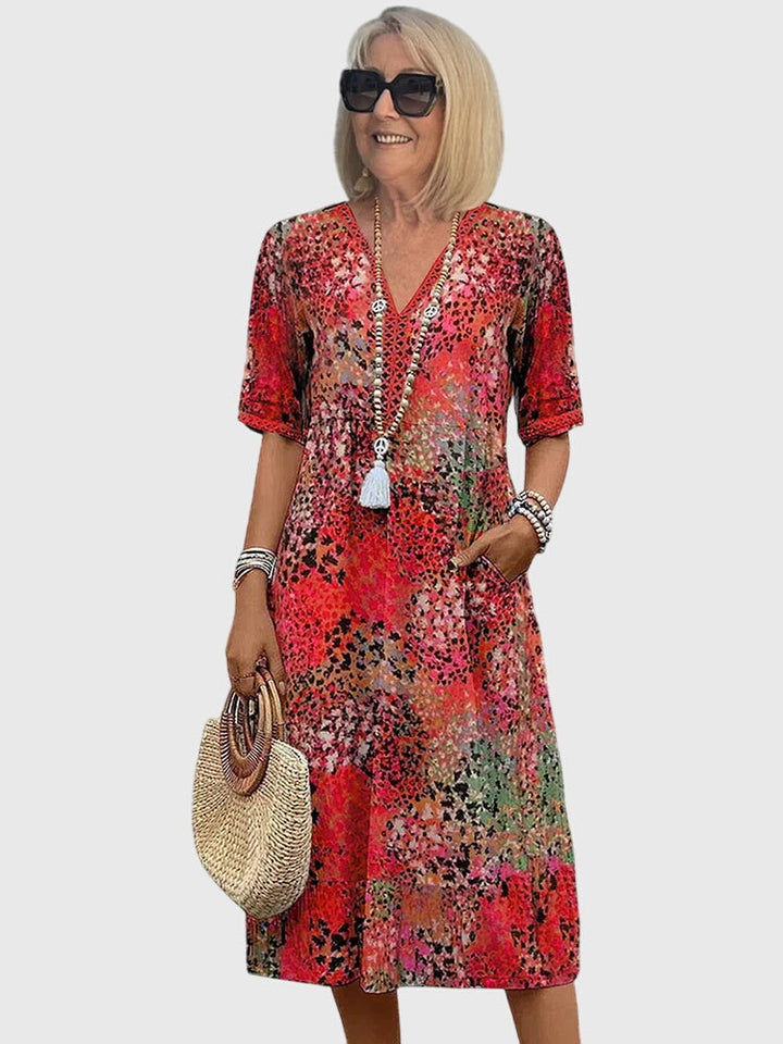 Bella | Florale Midi Jurk