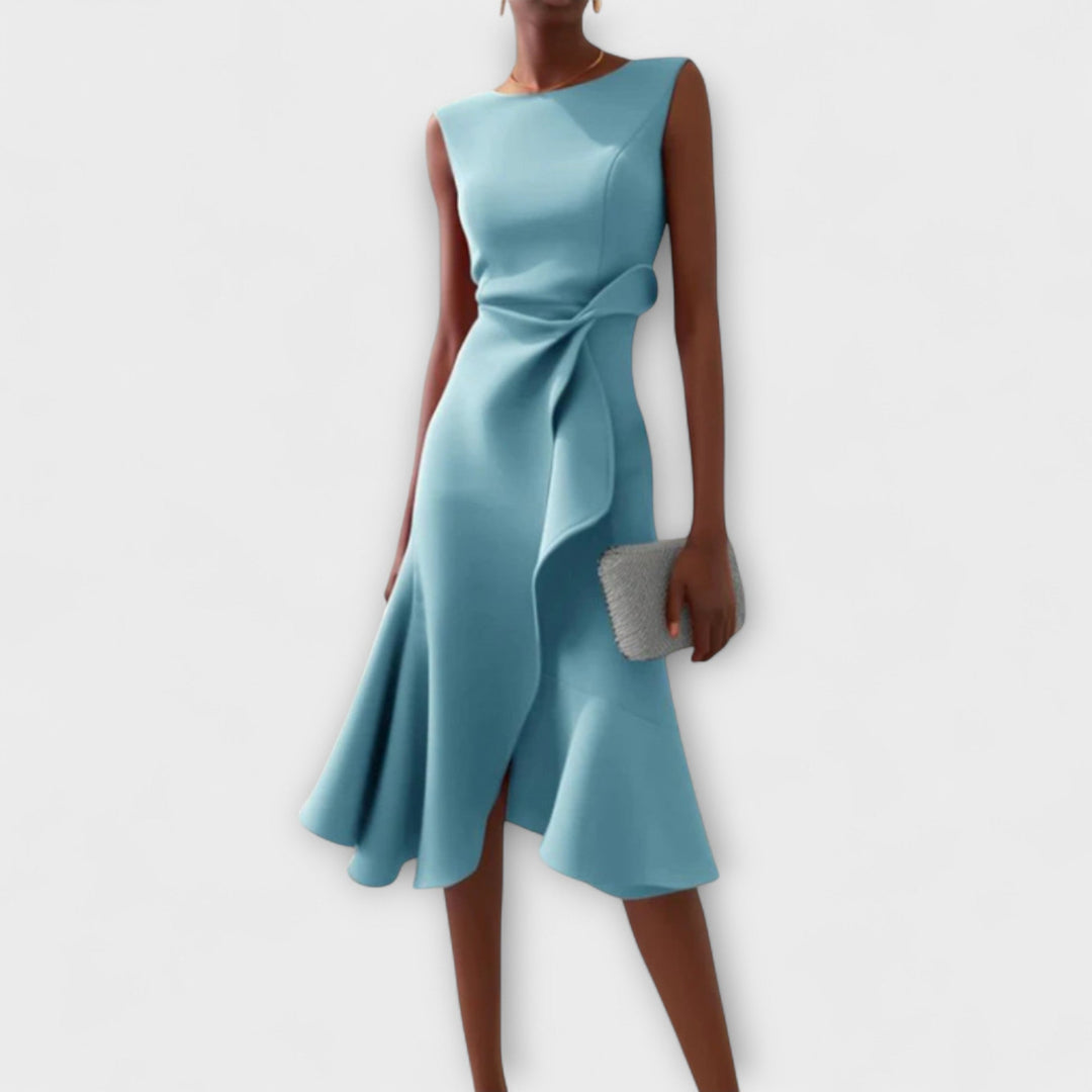 Sheila | Elegante Asymmetrische Midi Jurk