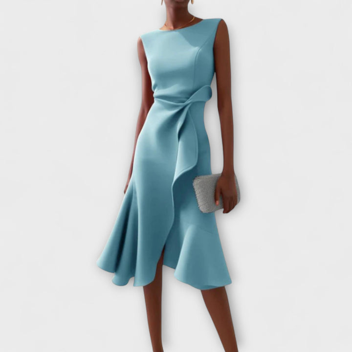 Sheila | Elegante Asymmetrische Midi Jurk