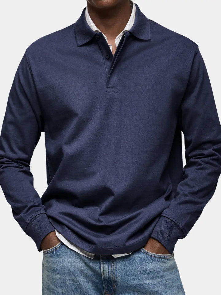 Heren Polo Lange Mouw Klassiek Comfort