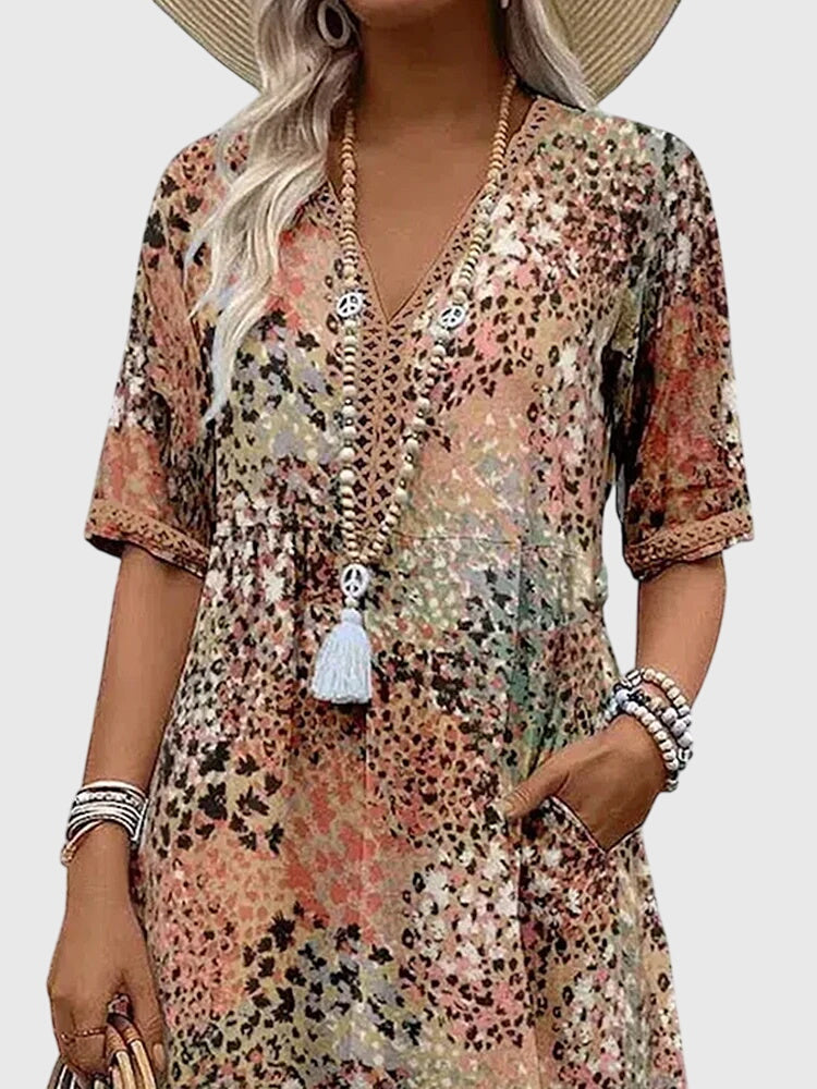 Bella | Florale Midi Jurk