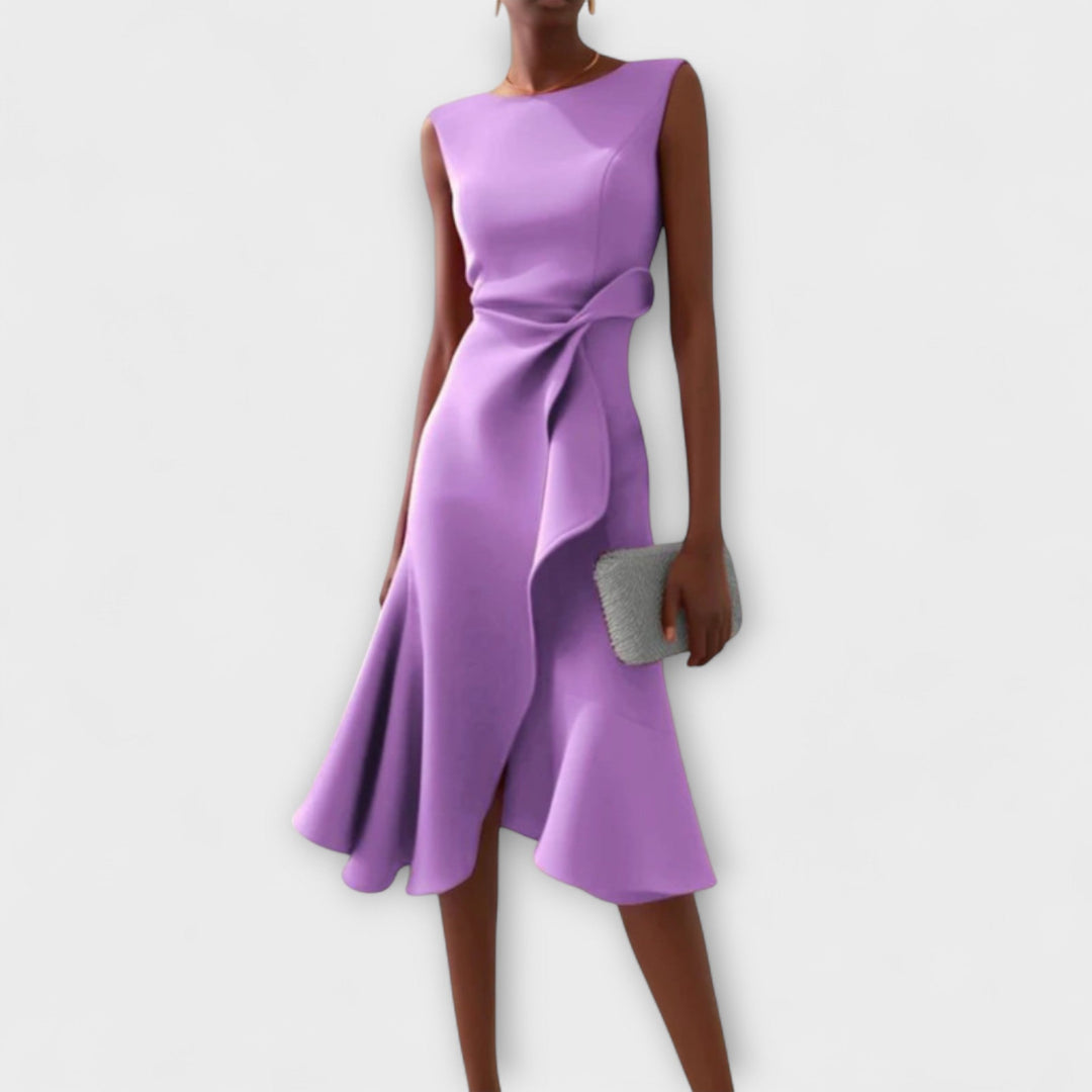 Sheila | Elegante Asymmetrische Midi Jurk