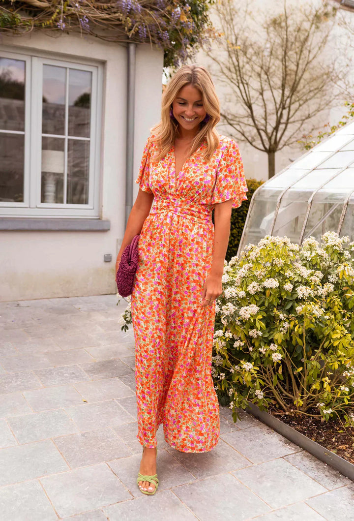 Maxi Bruiloftsgastjurk Pink & Rosa