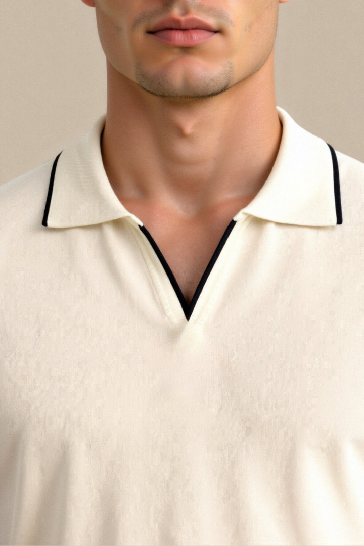 Heren Poloshirt met Contrastdetails – Elegant & Modern
