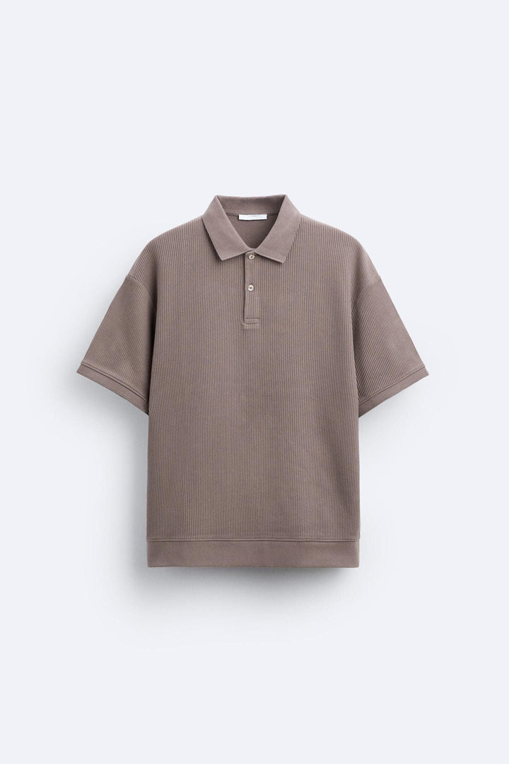 Korte Mouwen Polo in Crèmewit – Minimalistisch en Comfortabel