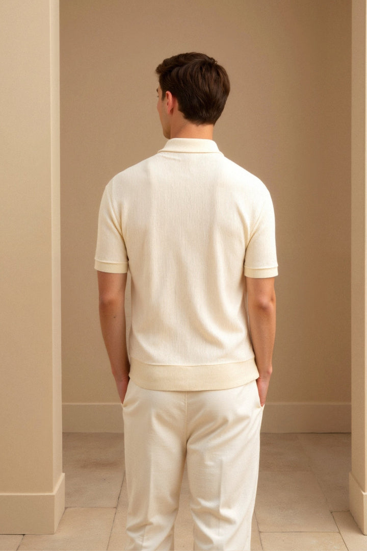 Heren Poloshirt in Beige – Elegant & Tijdloos