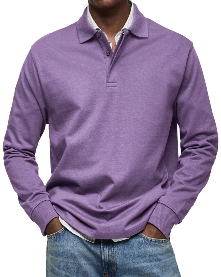 Heren Polo Lange Mouw Klassiek Comfort