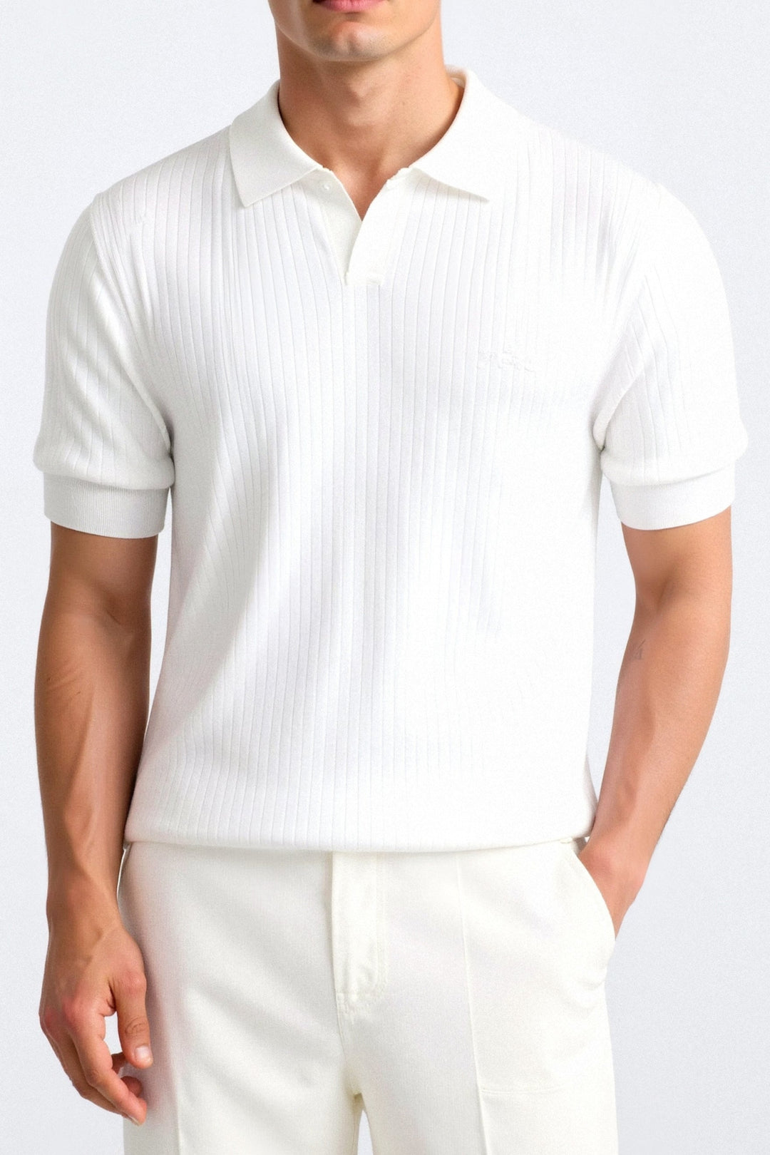 Geribd Heren Poloshirt met Korte Mouwen – Elegant & Tijdloos