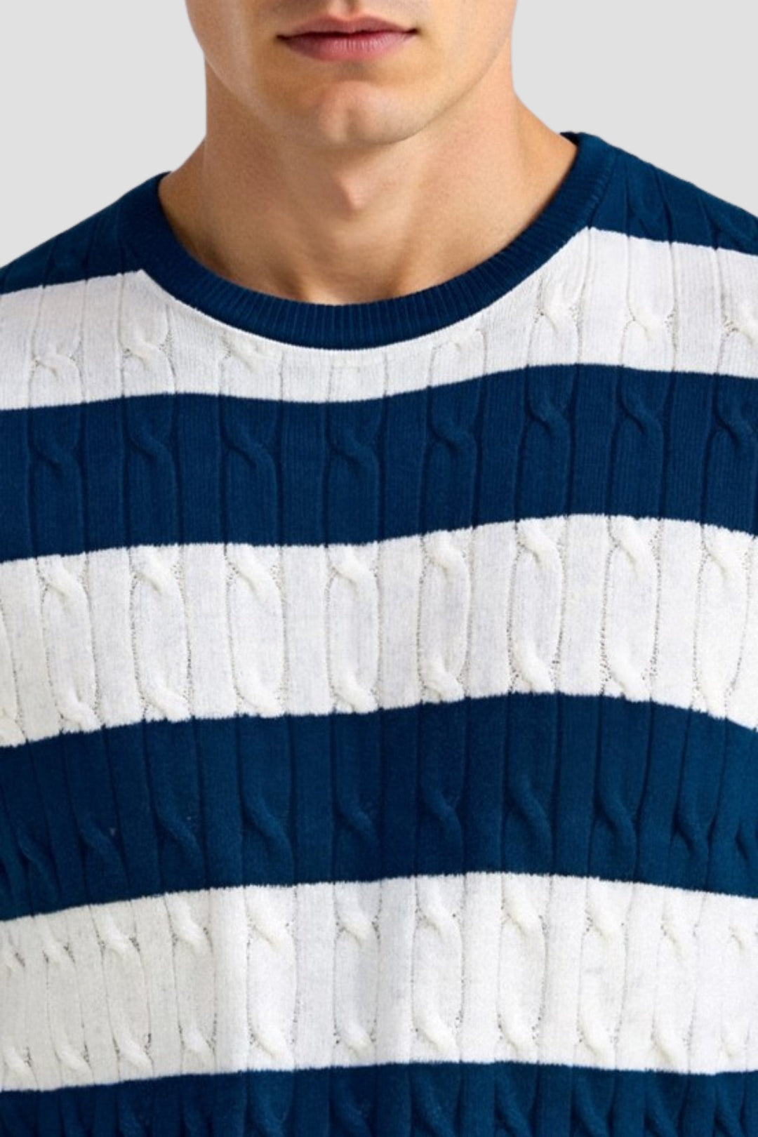 Gestreepte herenpullover met korte mouwen – Stijlvol &amp; Comfortabel