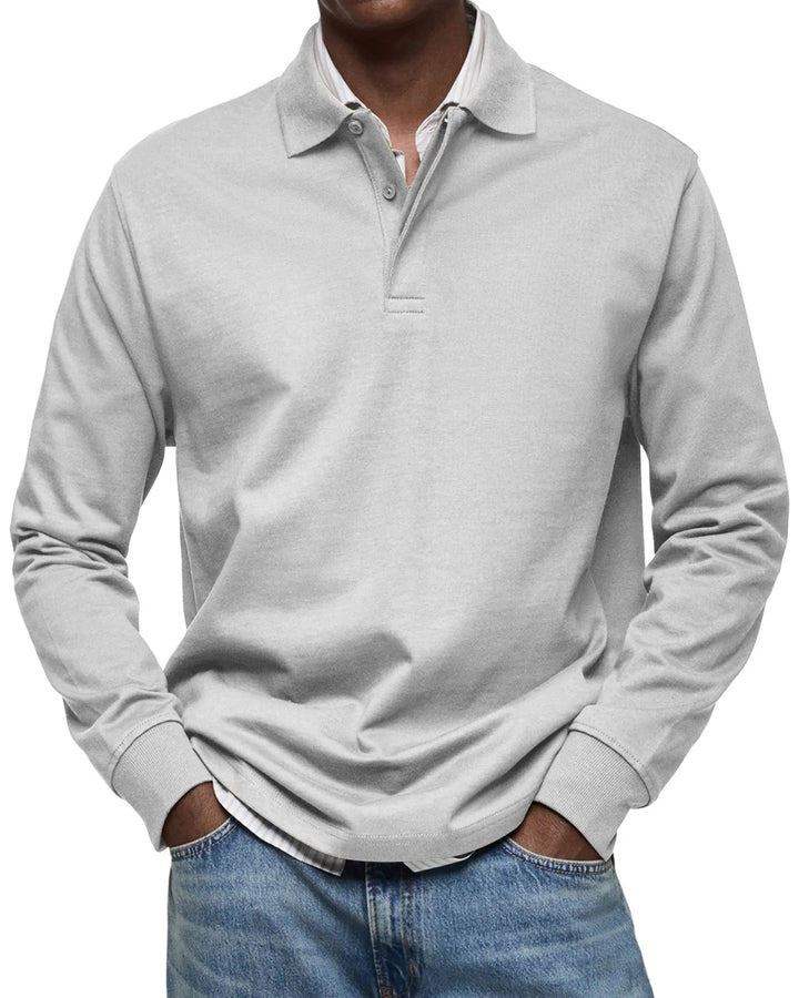 Heren Polo Lange Mouw Klassiek Comfort