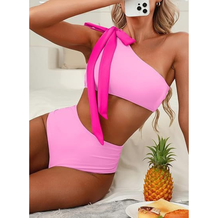 Marit | Hoge Taille One Shoulder Bikini